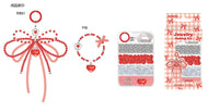 Kit de fabrication de bracelets nœud et cœur rouges Bowknot Series