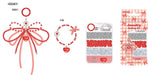 Kit de fabrication de bracelets nœud et cœur rouges Bowknot Series