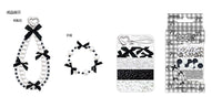 Kit de fabrication de bracelets noir et blanc Bowknot Series