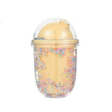 Gobelet double paroi avec billes 350 ml jaune Bubble Series