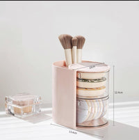 Organiseur maquillage rotatif deux niveaux rose Makeup Series
