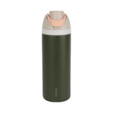Bouteille isotherme verte bouchon à paille rabattable 720ml acier inoxydable Dopamine Series