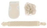 Ensemble de douche loofah moufle et brosse à dos Harmony Series