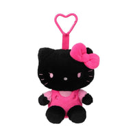 Porte clé peluche noir position assise Hello Kitty Changing Color Series