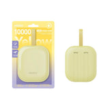 Batterie externe 10000mAh jaune avec câble X-001 Mini Berry Series