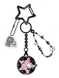Breloque Hello Kitty noire Collection Noir et Blanc Sanrio