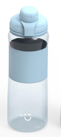 Bouteille en plastique poignée sport 600 ml bleue Light Enjoy Series