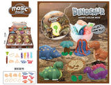Boule surprise dinosaure en pâte à modeler colorée 6 modèles assortis Clay Series