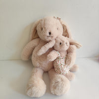 Peluche lapin parent-enfant 40 cm marron Puppy Series