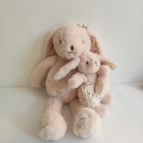 Peluche lapin parent-enfant 40 cm marron Puppy Series