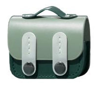 Étui en cuir pour écouteurs vert Basic Series