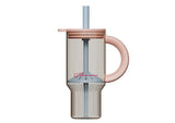 Bouteille avec paille rose 1000 ml Tritan Series