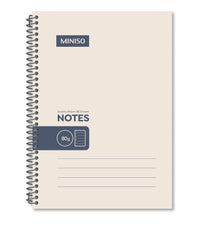 Carnet spirales A4 88 pages bordure beige Simple Color Collection
