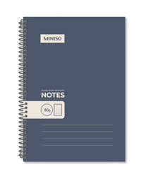 Cahier à spirales A4 88 feuilles bleu marine Simple Color Collection