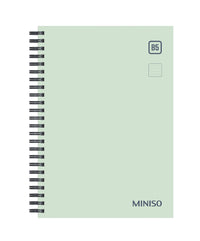 Cahier à spirales B5 88 feuilles vert menthe Simple Color Collection