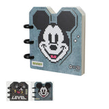 Carnet relié denim avec figurines retro Disney Mickey Collection