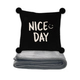 Coussin couverture noir Black & White Collection