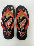 Tongs homme noires et rouges 43-44 ST Collection