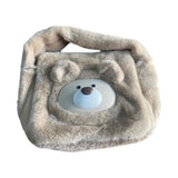 Sac bandoulière à rabat en peluche marron Gift Bear Collection