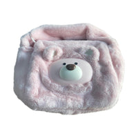 Sac bandoulière à rabat en peluche rose clair Gift Bear Collection