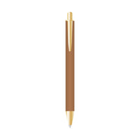 Stylo bille en cuir marron mocha Minimalism Retro Collection