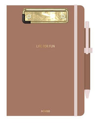 Bloc notes A5 avec stylo marron mocha Minimalism Retro Collection