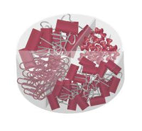 Ensemble de mini-papeterie de bureau rouge vin Minimalism Retro Collection