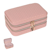 Boite à bijoux rose poudré 2 étages gd modèle Minimalism Knit Collection