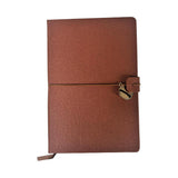 Carnet relié 96 pages en cuir marron mocha Minimalism Retro Collection