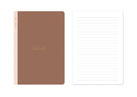 Carnet A5 28 pages marron mocha Minimalisme Rétro Collection