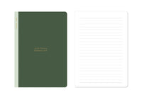 Carnet A5 28 pages vert foncé Minimalisme Rétro Collection