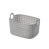 Panier de rangement haut tressé à poignées S gris Bamboo Series