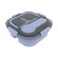 Boîte déjeuner unie avec poignée bleue 1200 ml Solid Color Series
