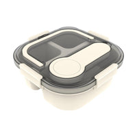 Boîte déjeuner unie avec poignée beige 1200 ml Solid Color Series