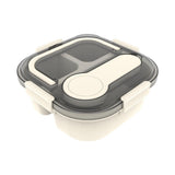 Boîte déjeuner unie avec poignée beige 1200 ml Solid Color Series