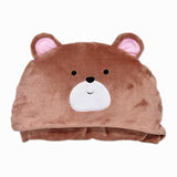 Couverture à capuche marron Cute Bear Series