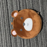 Coussin de cou avec masque de sommeil marron Cute Bear Series