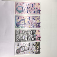 Autocollants en relief à assembler 4 modèles assortis Kuromi Magic Party Collection Sanrio