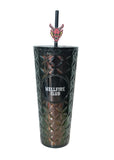 Bouteille plastique avec paille 750 ml noire ST Collection