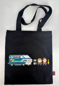 Sac cabas à motifs noir ST Collection