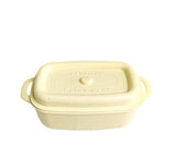 Boîte à déjeuner rectangulaire double anse jaune 800 ml Double Series