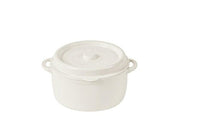 Boîte à déjeuner ronde double anse blc cassé 1400 ml Double Series
