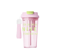 Bouteille en plastique rose 550 ml double sangle Solid Color Series