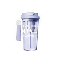 Bouteille en plastique violette 550 ml double sangle Solid Color Series