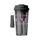 Bouteille en plastique noire 550 ml double sangle Solid Color Series