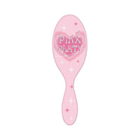 Brosse à cheveux coussin argentée brillante Pink Party Series