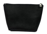 Trousse de toilette trapézoïdale unie basique noire Basic Color Series
