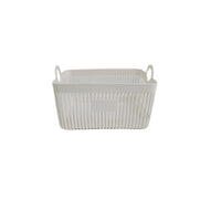 Panier de rangement rectangulaire café avec poignée Creamy Series