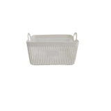 Panier de rangement rectangulaire café avec poignée Creamy Series