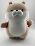 Peluche Loutre 35,5 cm debout avec son sac à dos Otter Series